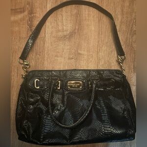 Michael Kors Black Snake Pattern Shoulder Bag